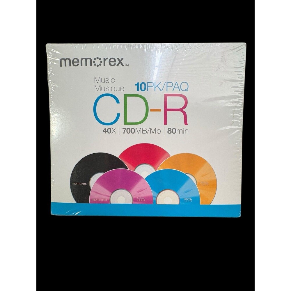 Lot of 2 Memorex Music CD-R 10 Pack Blank Discs 700MB 80 Min 40X New Sealed - Picture 4 of 7